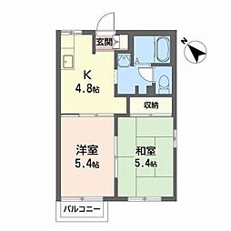 ディアス-ZENC 2Kの間取図画像