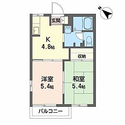 ディアス-ZENB 2Kの間取図画像