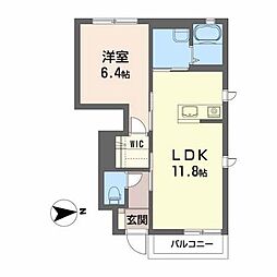 サン・グランメールA 1LDKの間取図画像