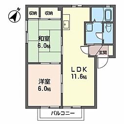 リバティハウス6 2LDKの間取図画像