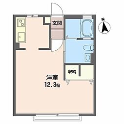 コーポけやき ワンルームの間取図画像