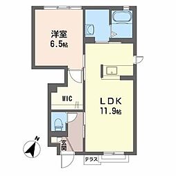 シャーメゾンサンアート 1LDKの間取図画像