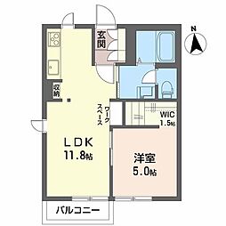 チトニア 1階1LDKの間取り