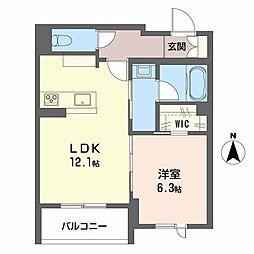 リヴィエール富沢 405 4階1LDKの間取り