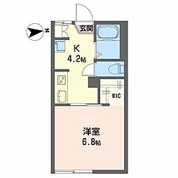 ハイツエレガンス 1Kの間取図画像