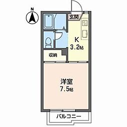 ハウディスライブ 1Kの間取図画像
