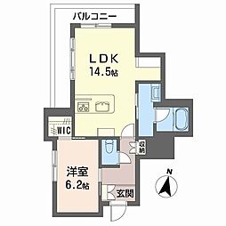 LUANA KAMISUGI 1LDKの間取図画像