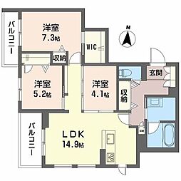 オルトペディアA 3LDKの間取図画像