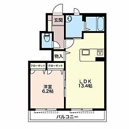 間取図画像 1LDK