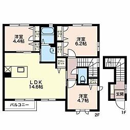 クロノス布橋2 3LDKの間取図画像