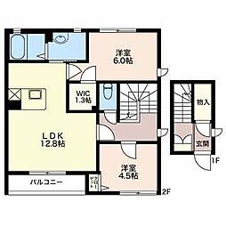 エルスールA 2LDKの間取図画像