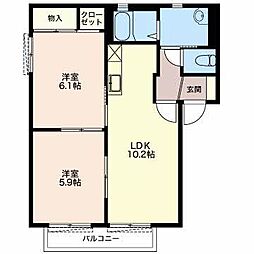 アルツノバ2 2LDKの間取図画像