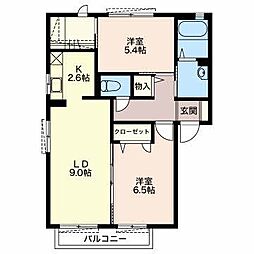 サニー・マサ 2LDKの間取図画像