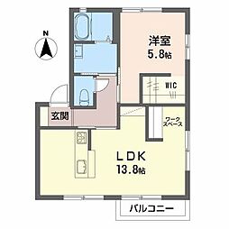 メゾン・ド・アルカディア 1LDKの間取図画像