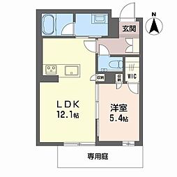 シャーメゾン　カーサレジオ 1階1LDKの間取り