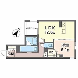 アンビエラ宝が丘 1LDKの間取図画像