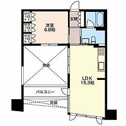 エスティメゾン葵 6階1LDKの間取り