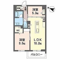 ザ リッツ大手町 2LDKの間取図画像