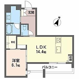 ローヤル錦 1LDKの間取図画像