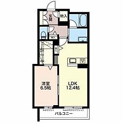 シャーメゾンステージ豊年町 1LDKの間取図画像