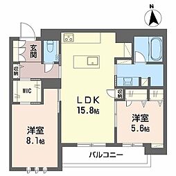 GREEN FOREVER 桜山 2LDKの間取図画像