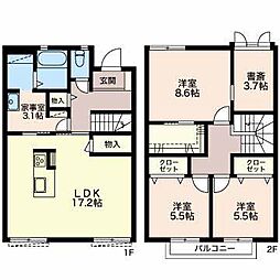ミッシェル高針 3SLDKの間取図画像