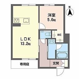 ファミール夜寒 1LDKの間取図画像