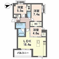 Wistar Hills Atsuta 3LDKの間取図画像