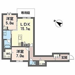(仮)明照庵 2LDKの間取図画像