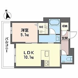 OG nagoya 1LDKの間取図画像