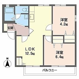 フレグランス大石A 3DKの間取図画像