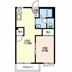 フレグランス東屋 1LDKの間取図画像