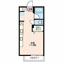 フジックスE ワンルームの間取図画像