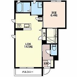 Ｍａｉｓｏｎ　ｄｅ　松原 1階1LDKの間取り