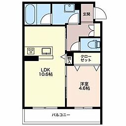 Sunshine 1LDKの間取図画像