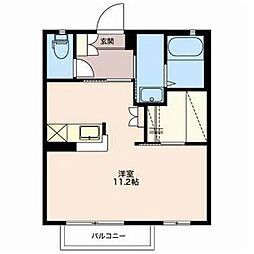 アルテール2 ワンルームの間取図画像