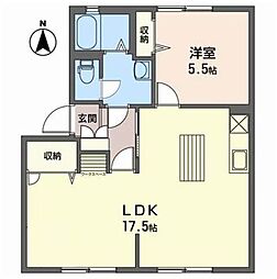スプラウトハイツB 1LDKの間取図画像