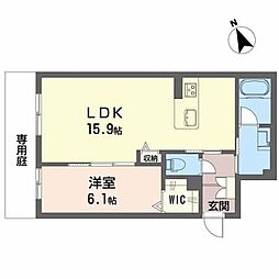 南丸之内　ＳｈａＭａｉｓｏｎ　Ｈｉｌｌｓ 3階1LDKの間取り