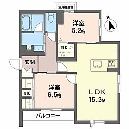 ヴィア パラディーソ 2LDKの間取図画像