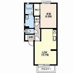 ソレーユ・1 1LDKの間取図画像