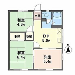 レインボー170 1階3DKの間取り