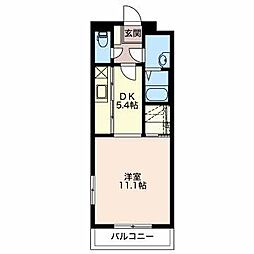 ベレオ・モンテーヌ 1DKの間取図画像