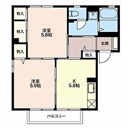 ディアスMIYAS 2Kの間取図画像