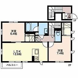 メゾネットやじま 2LDKの間取図画像