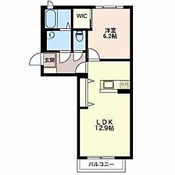 LugardeAnna 1LDKの間取図画像