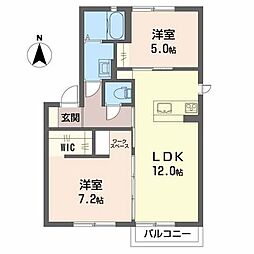 シンフォニア1 2LDKの間取図画像