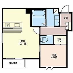 シャーメゾンステージ下奥井 1LDKの間取図画像