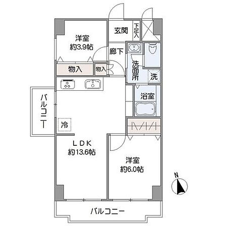 【間取図】南西向き住戸で、日中から夕方にかけて陽光が差し込む、明るく心地よい住まいです。各洋室の収納に加え廊下収納も備わり、住空間をすっきりと保てそうです◎