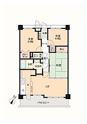 ライオンズマンション香流第3 3LDKの間取図画像