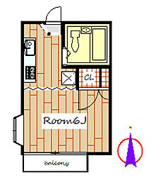 メゾン・ド・ユー 1Kの間取図画像